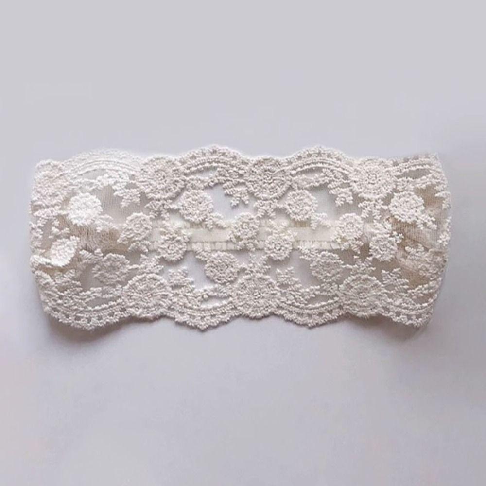 Embroidered Infant Hairband Flower Elastic Hair Hoop Cute Lace Baby Headband Princess Girls