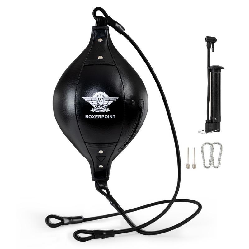 Hanging Boxing Speed Ball with Elastic Ropes Double End Punching Bag Pear Shaped Reflex Ball for Home Training Dodge Practice