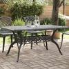 Garden Table Black 150 x 90 x 72 cm Cast Aluminum
