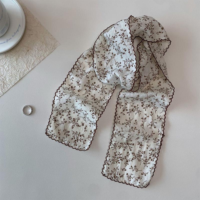 Early Spring Hot Selling New Slim Scarf High-end Versatile Retro Long Strip Neck Protection Multifunctional Fashionable Decoration