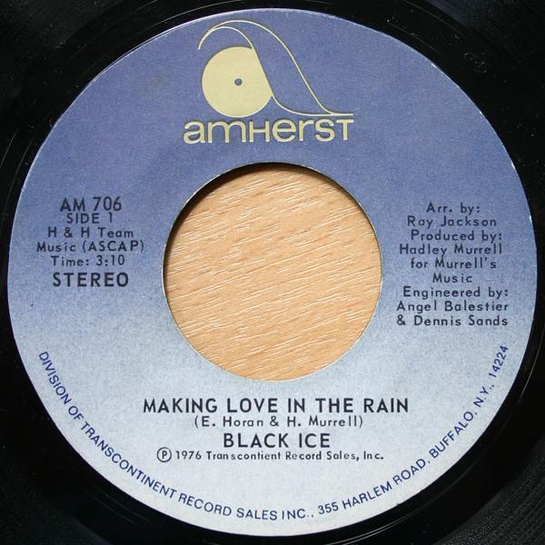 7-дюймовая пластинка BLACK ICE Making Love In The Rain AM706 AMHERST 1976 US SoulFunk Б/у