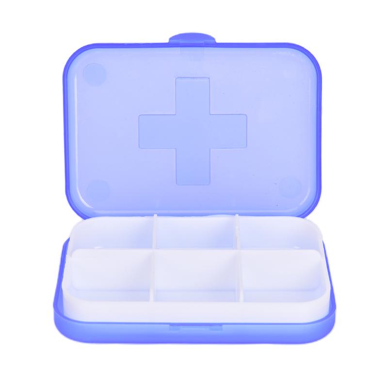 Коробка для таблеток на 6 отделений, портативные контейнеры для таблеток, дорожный диспенсер, контейнер для хранения, лекарства KTY
