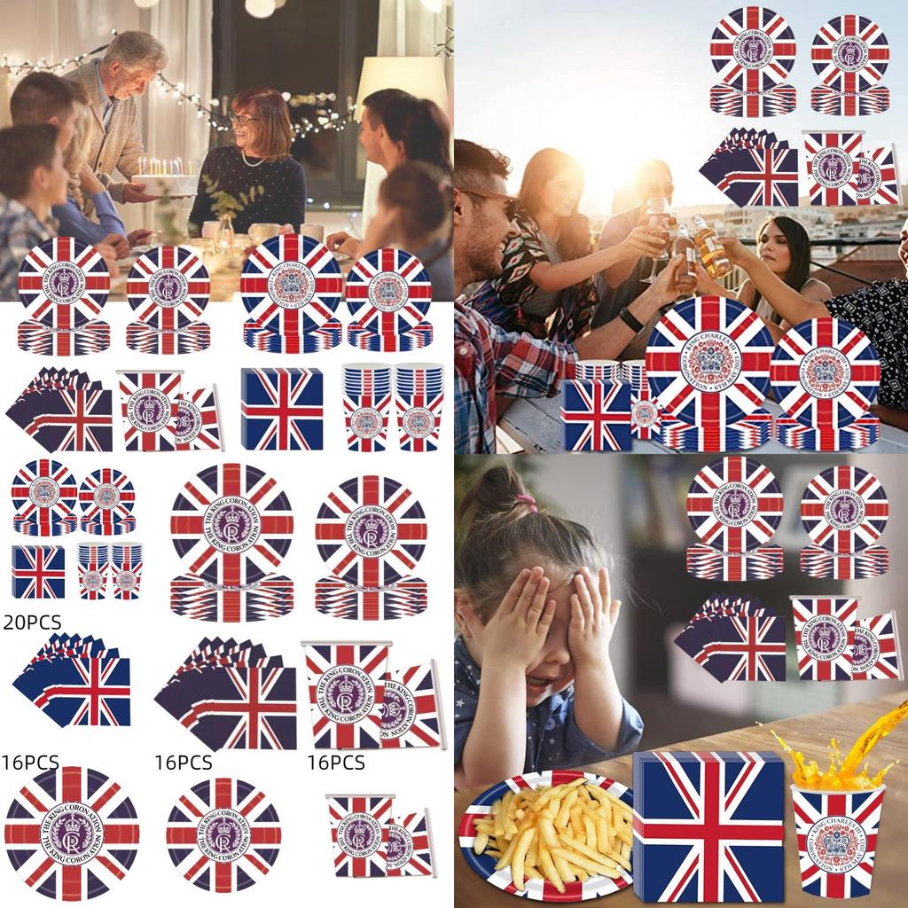Отпразднуйте с гордостью Набор посуды Union Jack для ваших вечеринок