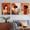 Wall Art Canvas Painting Abstract Girl Plant Illustration Nordic Posters and Prints Wall Pictures for Living Room Home Decor