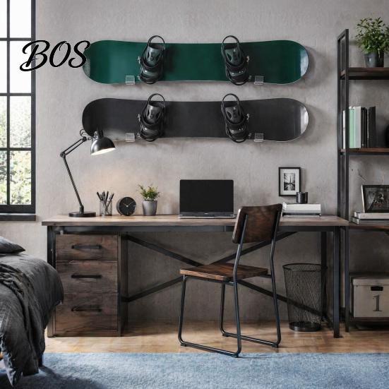 Transparent Deck Mount Acrylic Skateboard Bracket, Wall Horizontal Snowboard Display Rack, Clear Board Hanger Sturdy Longboard Holder, for Home Garage