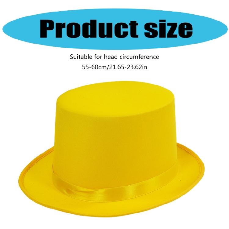 Theatrical Stovepipe Hat for Halloween Costume and Role Playing Fun Fashion Accessory Short Brimmed Hat