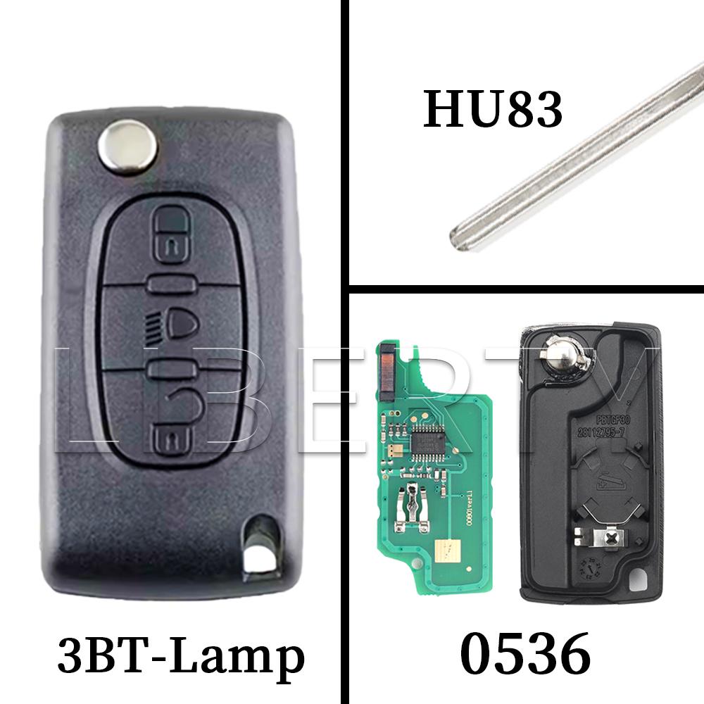 Выкидной ключ-карта для Peugeot 207 307 308 407 607 807 Для Citroen C2 C3 C4 C5 C6 Xsara Berlingo HU83 VA2 0536 0523 ASK FSK