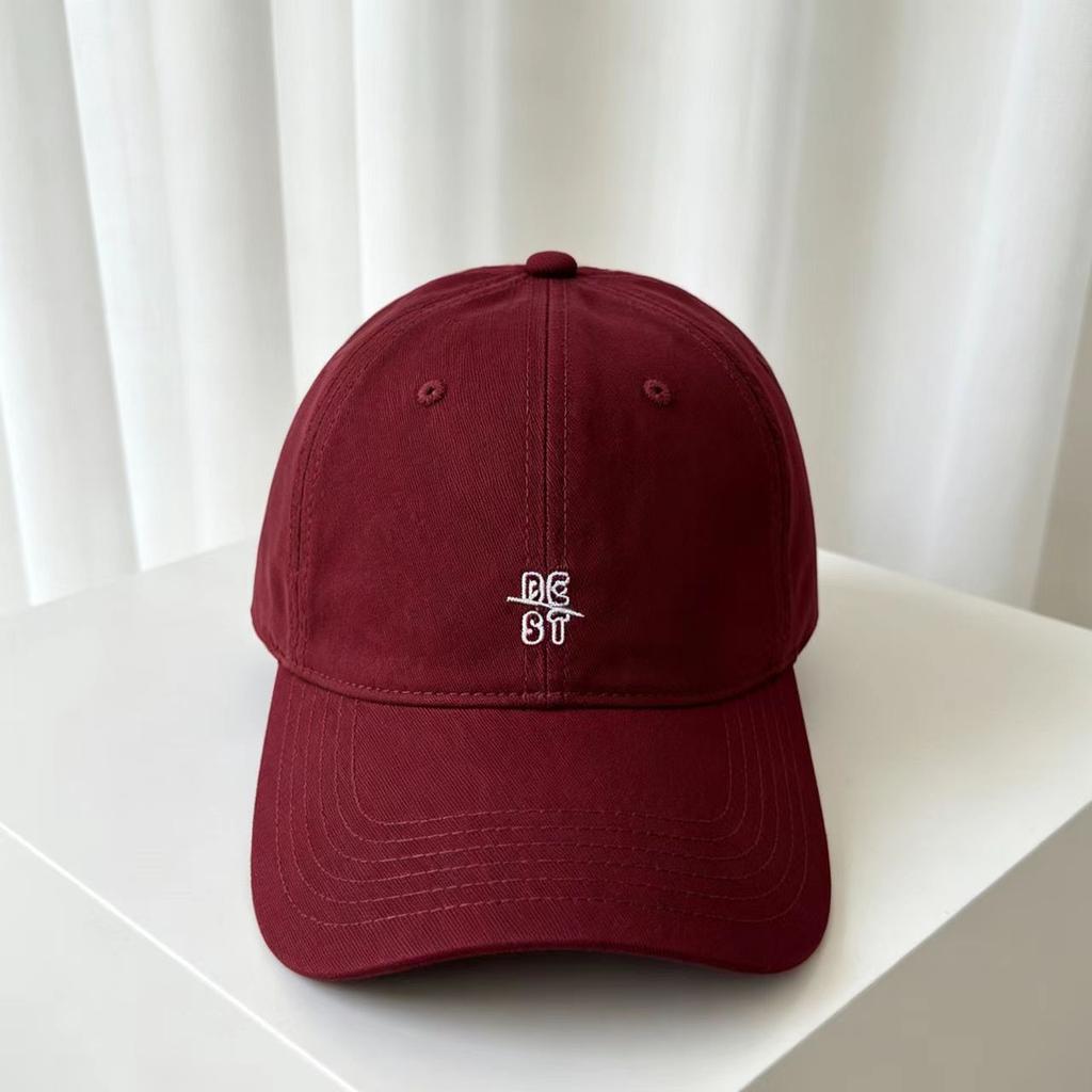New Alphabet Embroidery Soft Top Baseball Cap Men's and Women's Fashion Versatile Cap Show Small Face