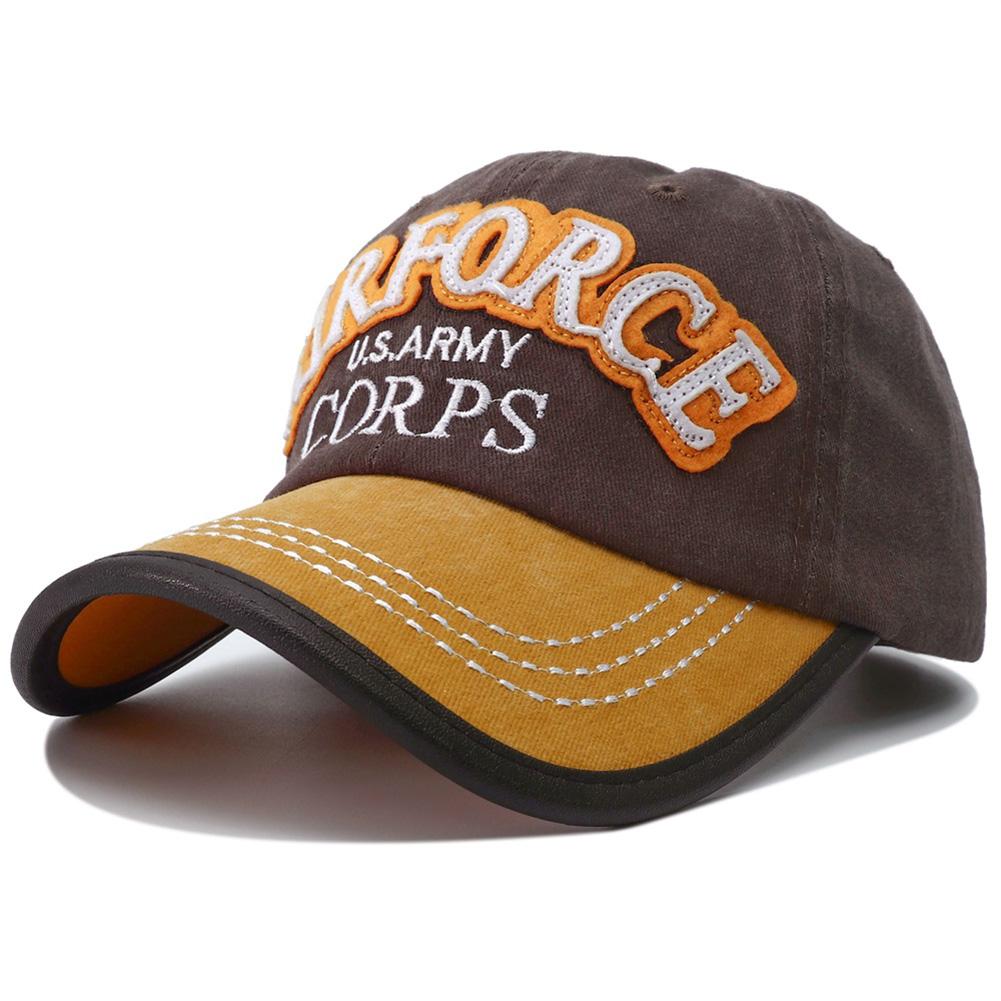 Папа-дальнобойщик Уличный Повседневный Стиль Уличный Хип-хоп Кепка Snapback Регулируемая Хлопковая Стиранная Кепка Бейсболка Винтажная Вышивка Вышитая Армия США Модный