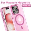 Роскошный магнитный беспроводной зарядный чехол Magsafe для iPhone 16 15 13 12 11 Pro Max противоударный матовый бампер TPU 14 Plus чехол