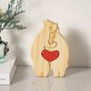 Personalized Wooden Bear Puzzle with 45329 Family Name Wood Bear Puzzle Desktop Figurine Custom
