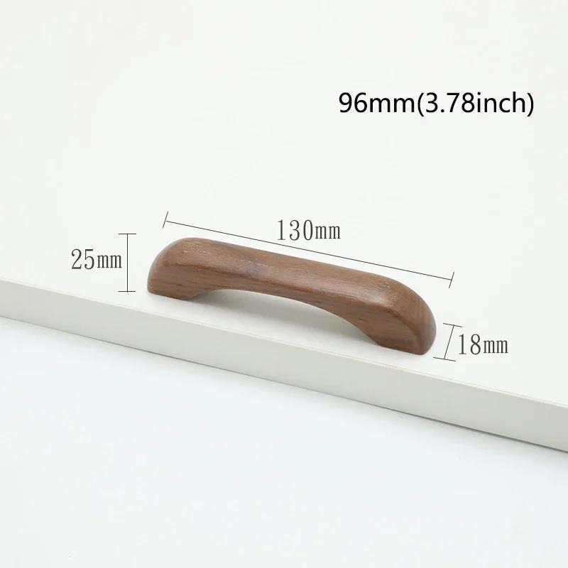 Cabinet Door Wooden Handle Cabinet Wardrobe Door Handle Bow Shaped Handle Beech Black Walnut Drawer Wooden