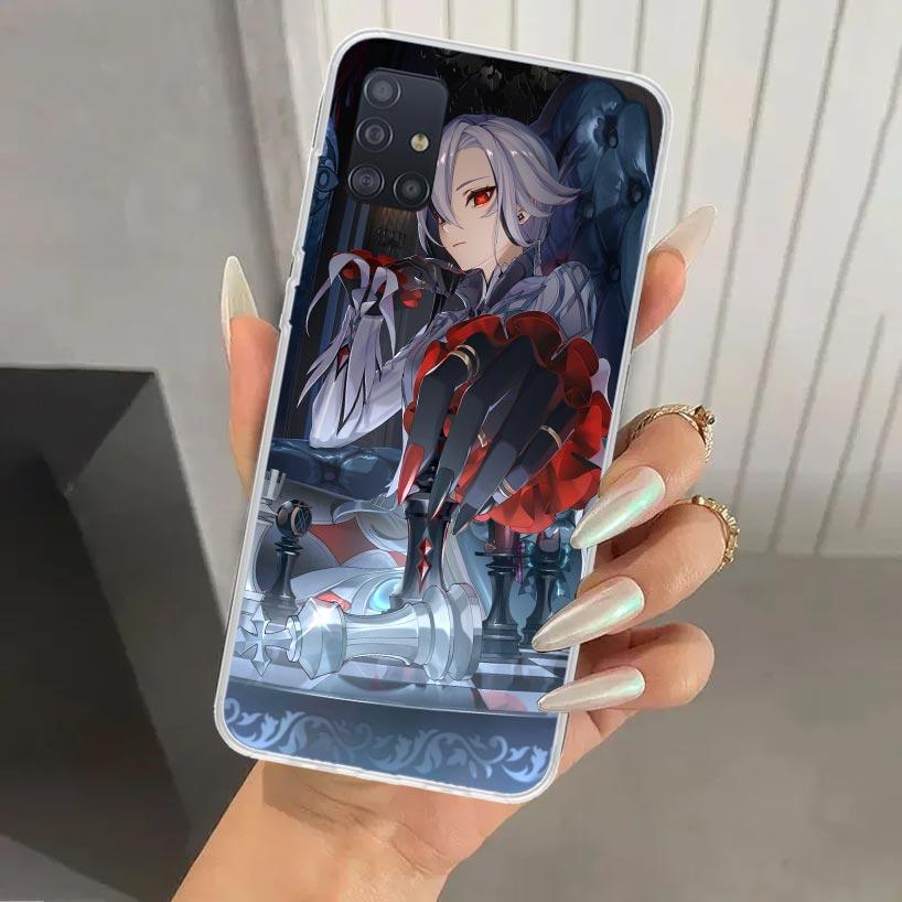 Чехол для телефона Arlecchino Genshin Impact для Samsung Galaxy A52 A32 A22 A12 A02S A50S A30S A10S Note 20 Ultra 10 Plus S10 A31 A20 A7