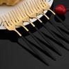 6Pcs Tea Fork Stainless Steel Tableware Set Fruit Fork Dinnerware Cutlery Set Gold Cake Snack Gold Salad Fork Kitchen Utensils