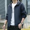 Новая летняя простая мужская куртка для ношения обычная с длинным рукавом модная городская куртка с капюшоном и воротником