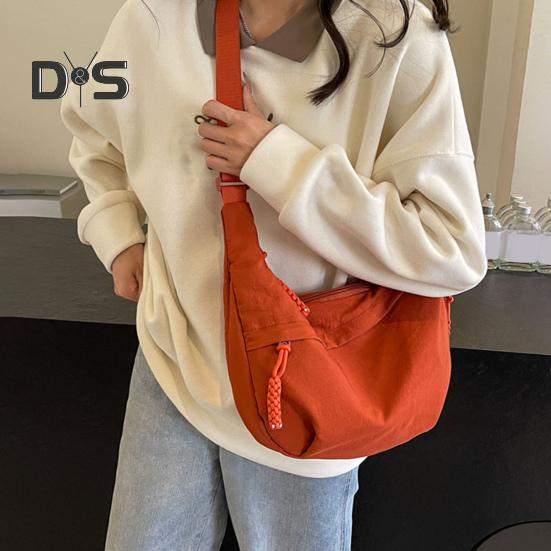 Женская сумка через плечо с регулируемым ремнем, большая вместительная сумка для пельменей, застежка-молния, многокарманный дизайн, сумка-слинг для повседневного использования