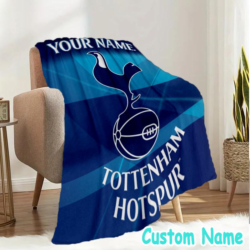 Custom Name Tottenham Hotspur Stadium Flannel Blanket Seasonal Universal Blanket For Indoor/outdoor, Perfect For Bedroom Sofa birthday gifts