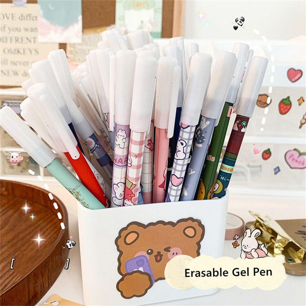 Supplies Cartoons 0.5mm Washable Handle Blue Gel Pens Neutral Erasable Pen Student Pen Erasable Pen
