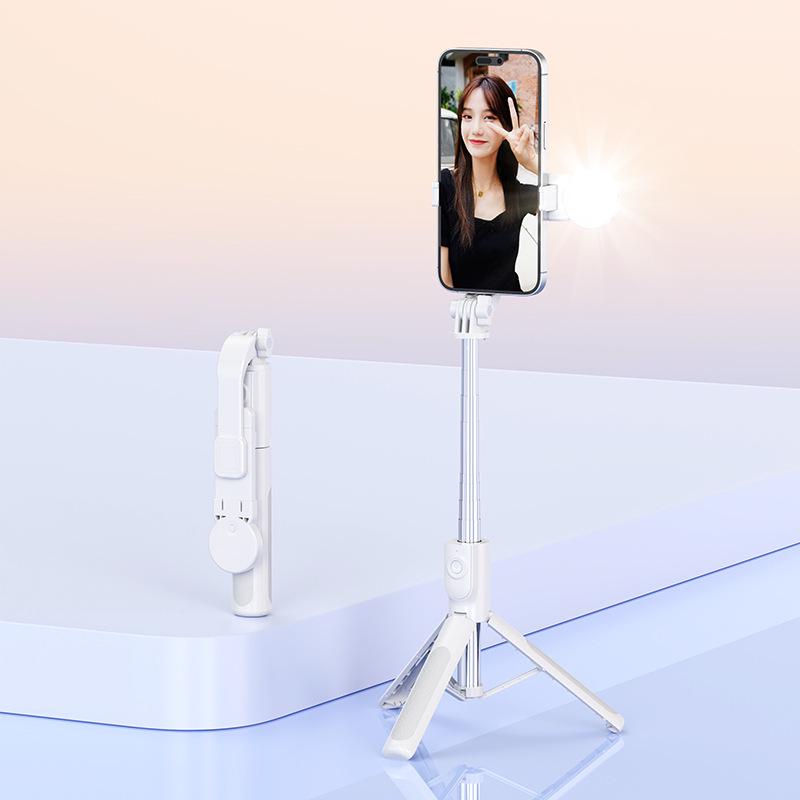 Wireless Bluetooth Selfie Stick with Tripod Stand - Portable Handheld & Floor-Standing for Travel