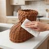 Plastic Christmas Boot Basket Handwoven Imitation Rattan Storage Basket  Bathroom