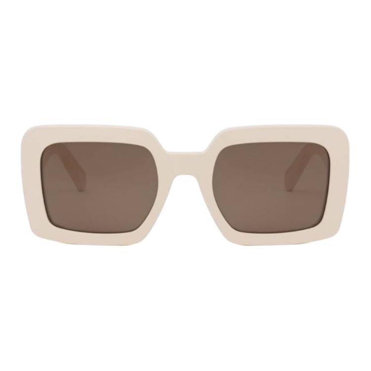 Celine Logo Design Square Sunglasses Unisex sunglasses White CL40304U25E
