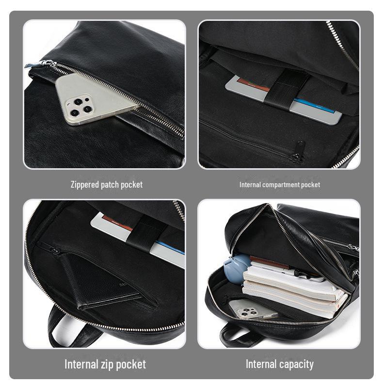 Тщательно подобранные мужские рюкзаки из полиуретана — большой вместимости для студентов и путешествий, осень/зима 2022 г.