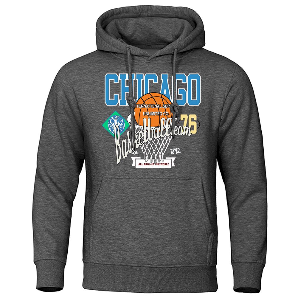 Chicago Basketball Dream 76 женский пуловер с принтом, толстовки для творчества, повседневная одежда больших размеров, осенняя теплая женская толстовка