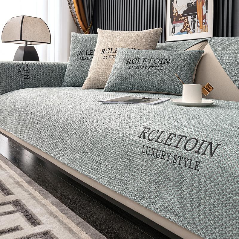 Подушка для дивана из хлопкового льна Four Seasons Universal Non-Slip Cushion Simple Modern Sofa Cover All-Inclusive Universal Cover