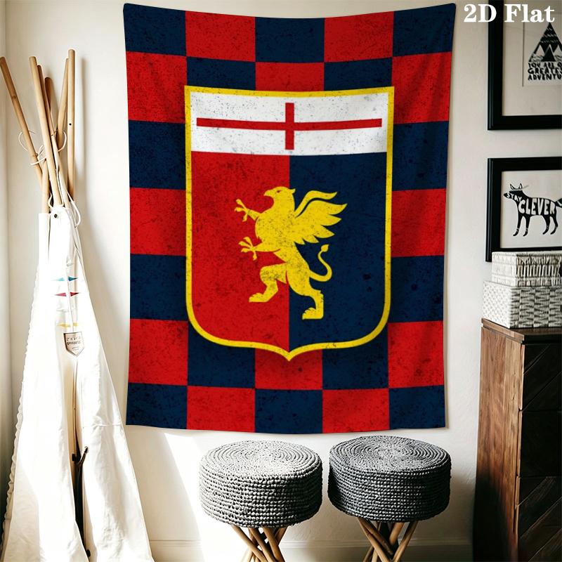 Genoa CFC Wall Tapestry Aesthetic Wall Hanging Printed Fabric Blanket Decorative Tapestries for Bedroom Living Room Home Decor