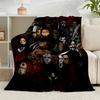1PC Horror Movie Characters Flannel Blanket Gift, Suitable for Both Men And Women, Soft Ideal for Beds And Sofa, Birthday Or Christmas Gift