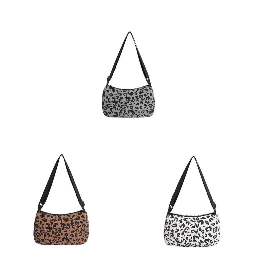 Ladies Corduroy Shoulder Bag With Letter Print Compact Crossbody For Casual Travel