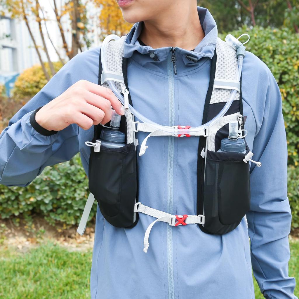 YAPJEB Гидратация Складная Мягкая Вода 500мл для Трейла и Активного Отдыха Бутылка для Воды, Бутылка, Вместимость, Бег, Марафоны, Бег, Велоспорт,