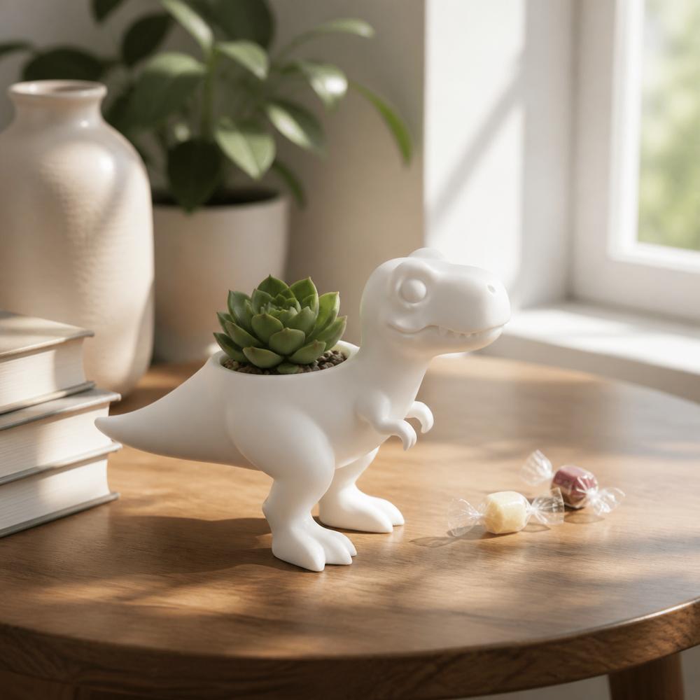 Resin Mini Potted Planter Small Succulent Flower Pot New Funny Plant Planter Home Decor
