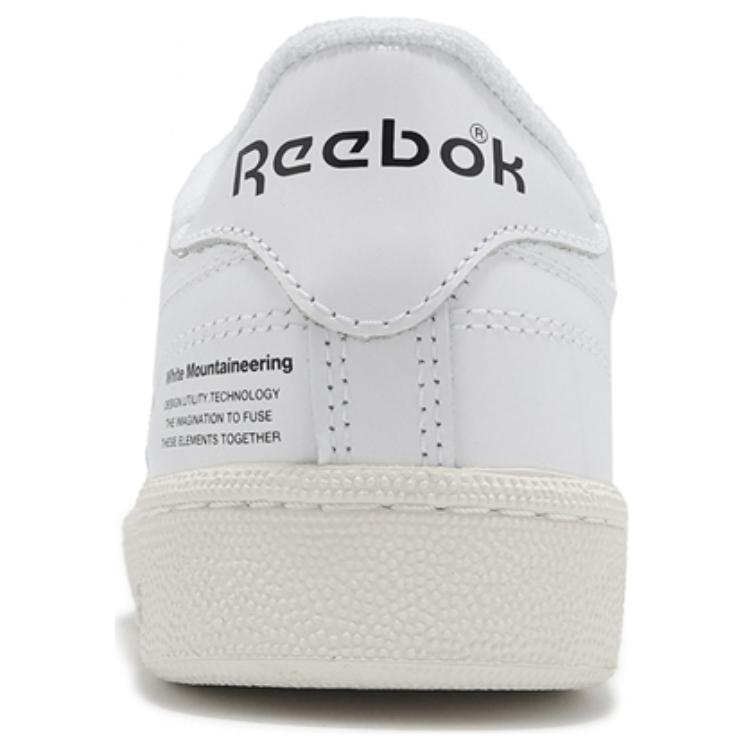 White Mountaineering x Reebok Club C 85 Белые Меловые Унисекс Кроссовки Черные 100218232
