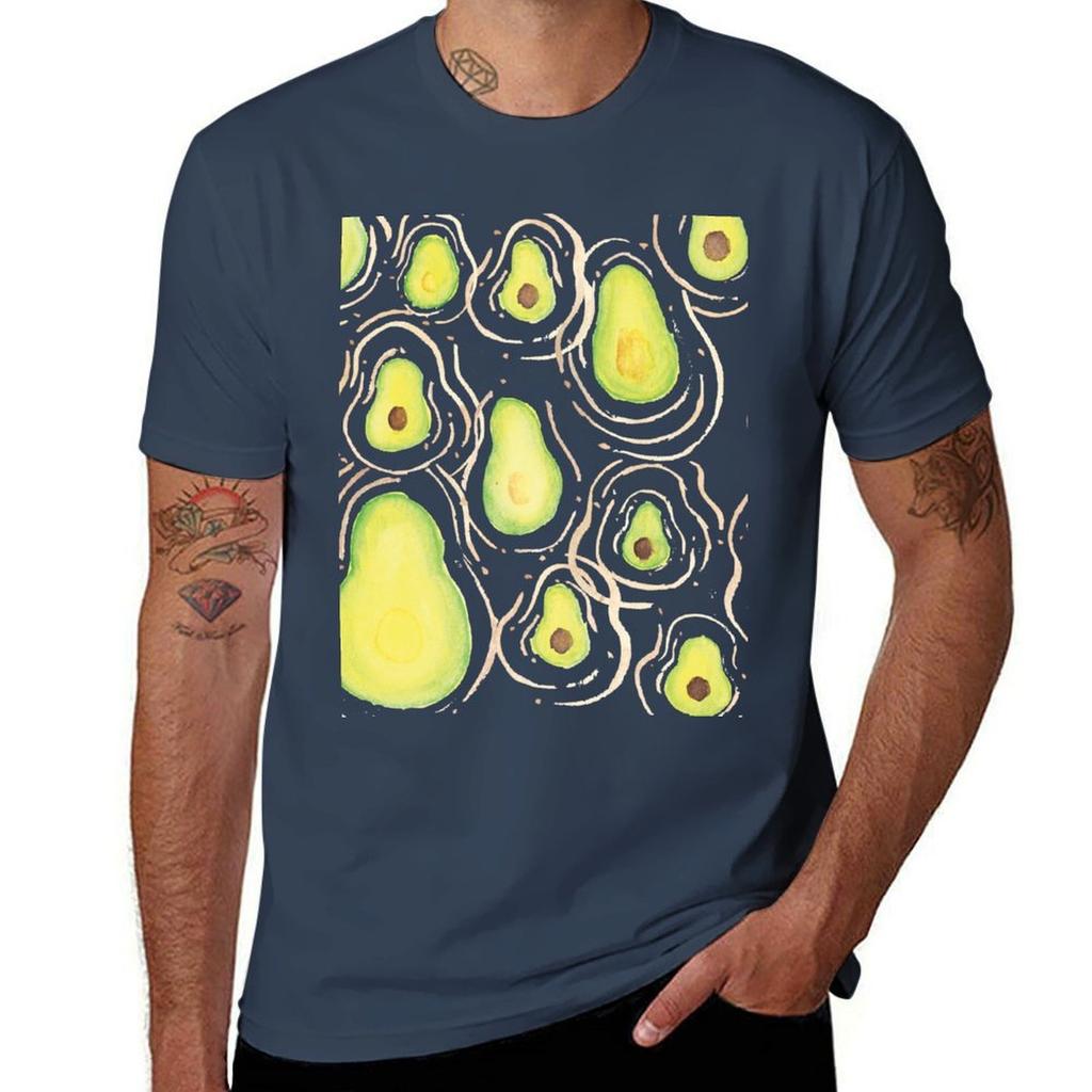 Avocado Dream TShirt Vintage Print Crew Neck Tee TShirt