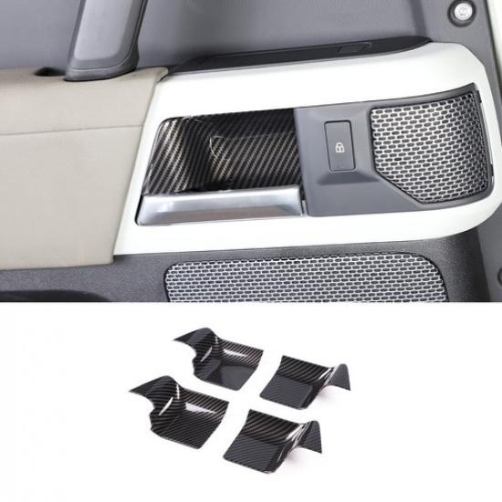 ABS Carbon Inner Door Handle Bowl Cover Trim for Land Rover Defender 110 20-22