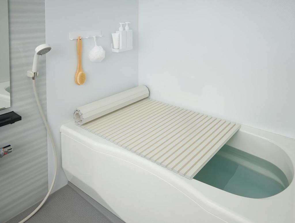 Mie Sangyo EC Ag Antibacterial Shutter Bath Lid Product Size 75 X 112cm Ivory Made In Japan + L11_IV