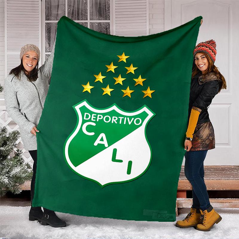 Deportivo Cali LOGO printed blanket—lightweight,soft,warm;versatile blanket all seasons—perfect as &air-conditioning throw,nap blanket