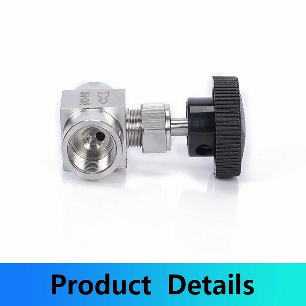 Игольчатый клапан из нержавеющей стали 304 1/4" NPT Запорный трубный фитинг Трубка для воздуха Ручной клапан Вода Газ Масло