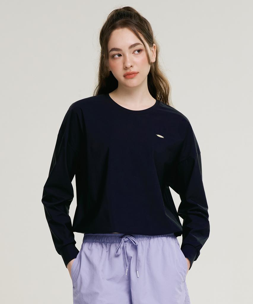 Женская футболка с длинным рукавом Leijibi Air Pastel String свободного кроя (4 цвета)