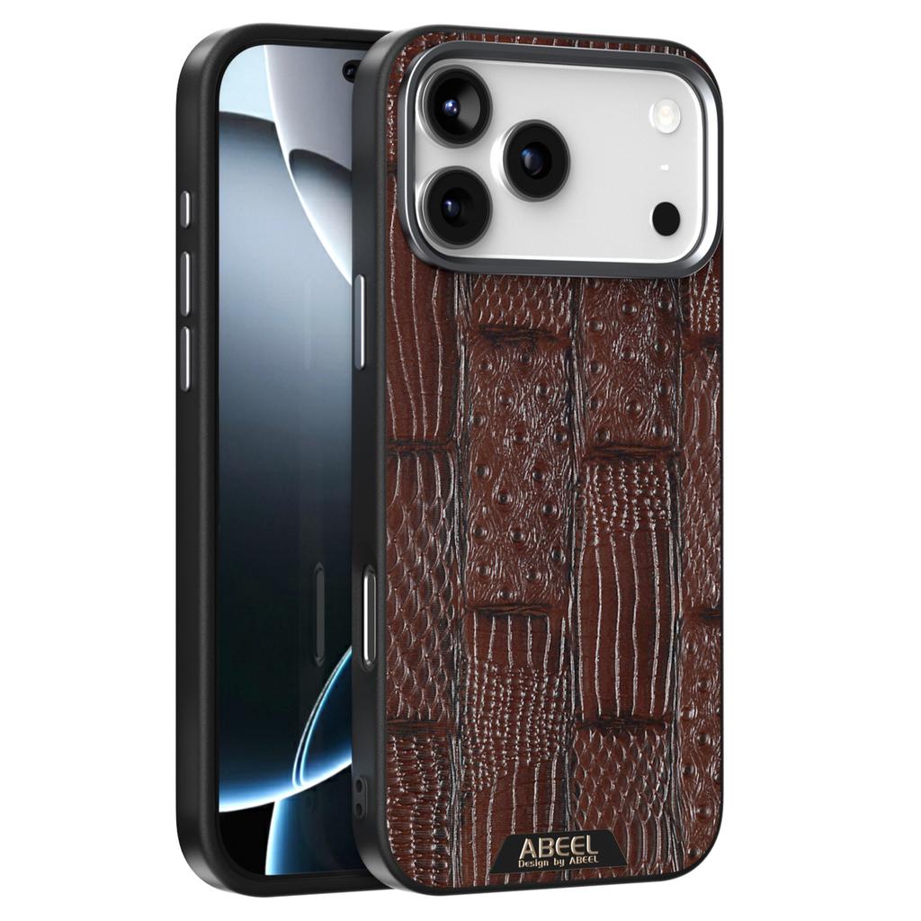 ABEEL Чехол для iPhone 17 Pro Max, совместимый с MagSafe, текстура Зверя, микро-тиснение, задняя крышка