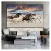 Unframed European Running Horses Animal Landscape Painting On Canvas Wall Art Picture Print and Poster Modern Home Decoration