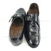 England Made/Alfred Sargent/Leather Monk Strap Shoes/7/25.5/Black/(USED)