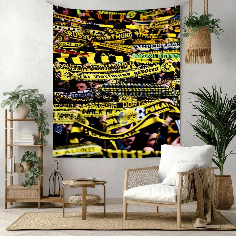 Borussia Dortmund Wall Decor Tapestry Art For Pet Memorial Birthdaywedding Party Backdrop Family Gift