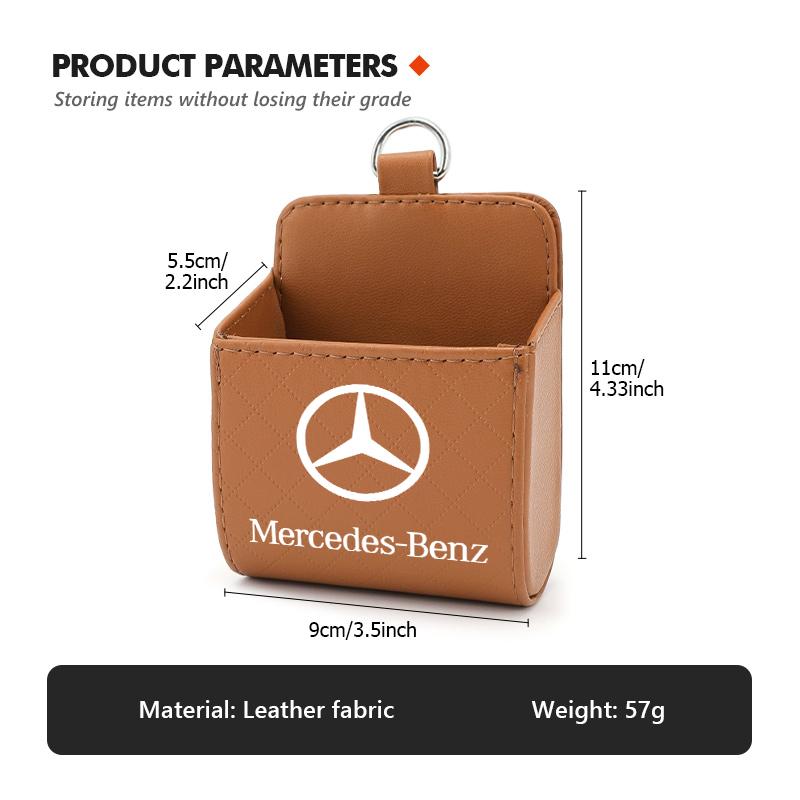AABGX1 For Benz Car Air Outlet Hanging Organizer Mesh Bag Square Storage Box Accessories Exclusive AMG W124 W203 W204 SPRINTER V CLASS