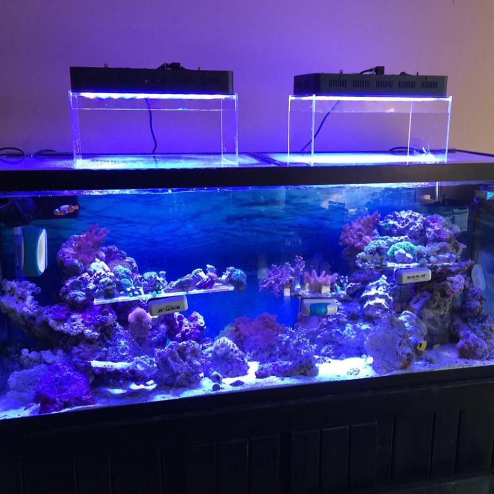 Управляемый по WiFi Диммируемый 165 Вт Светодиодный аквариумный светильник Три канала Управление через умное приложение Лампа для аквариума с рыбами и коралловым рифом