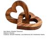 Wooden Heart Ornament Intertwined Hearts Love Memorial Gift Interlinked Heart Couples Keepsake for Anniversary Valentine's Day Gift