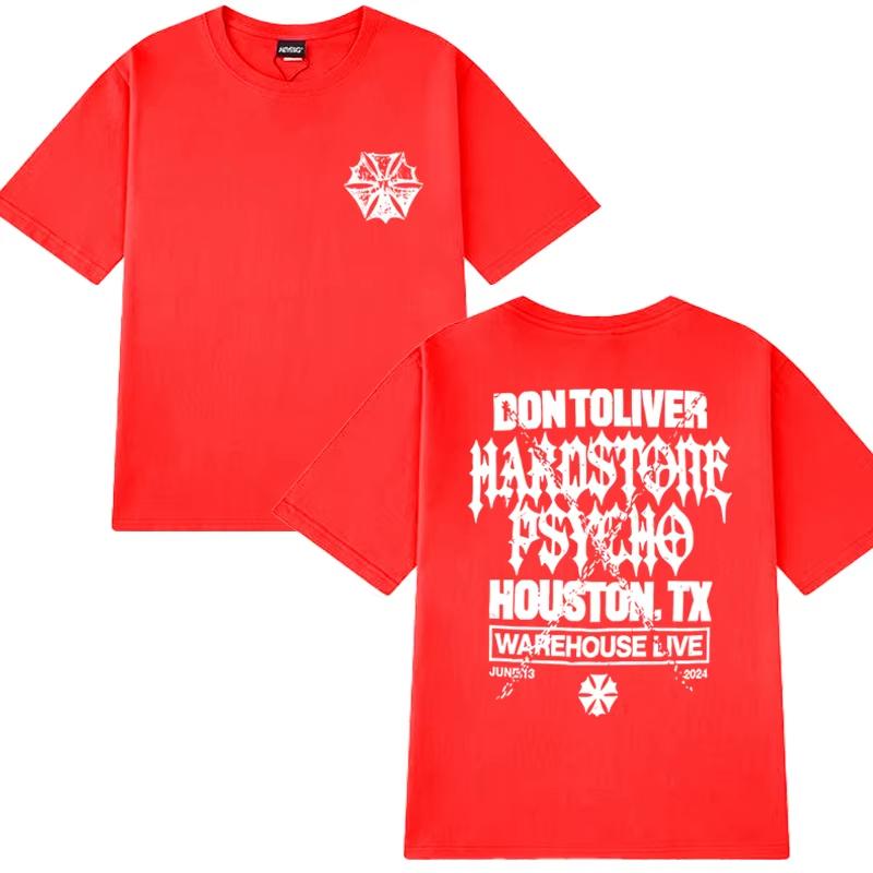 Don Toliver Hardstone Psycho 2025 Новый Альбом Графическая Футболка Мужская Женская Оверсайз Винтажная Футболка с Коротким Рукавом Унисекс Хлопковые Топы