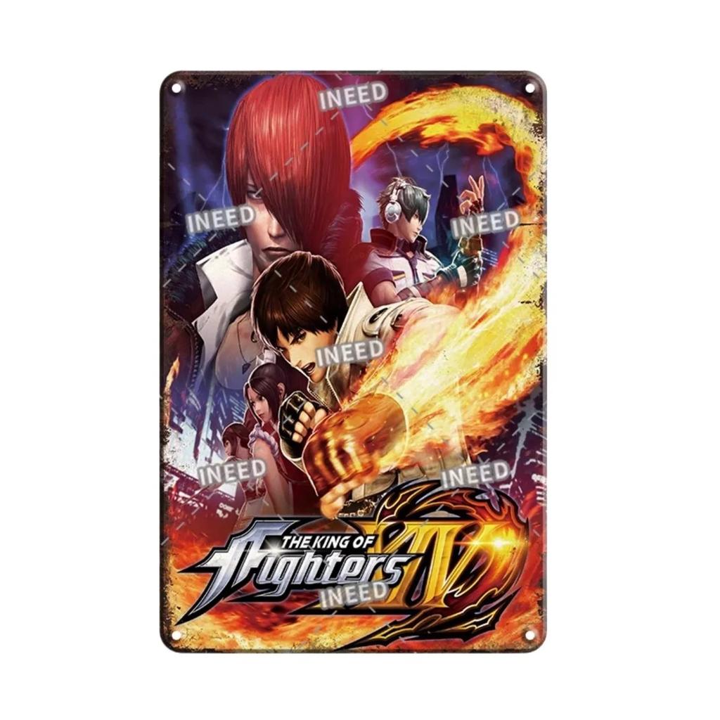 Vintage King Of Fighters Metal Tin Sign  Classic KOF Game Poster Retro Gamer Room Decor  Wall Art Plaques for Home Decor