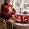 Soft Christmas Pillow Covers Tree Xmas Pillowslip Cartoon Santa Pillow Cover  Sofa
